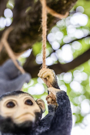 Swinging Resin Monkey Garden Tree Ornament