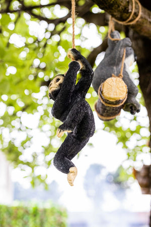 Swinging Resin Monkey Garden Tree Ornament