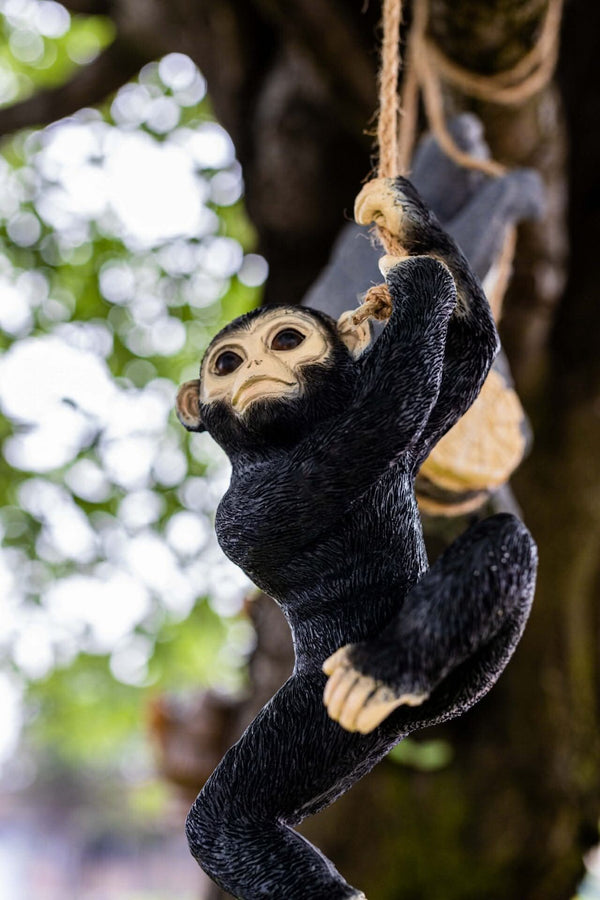 Swinging Resin Monkey Garden Tree Ornament