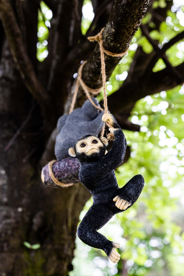 Swinging Resin Monkey Garden Tree Ornament