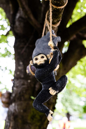 Swinging Resin Monkey Garden Tree Ornament