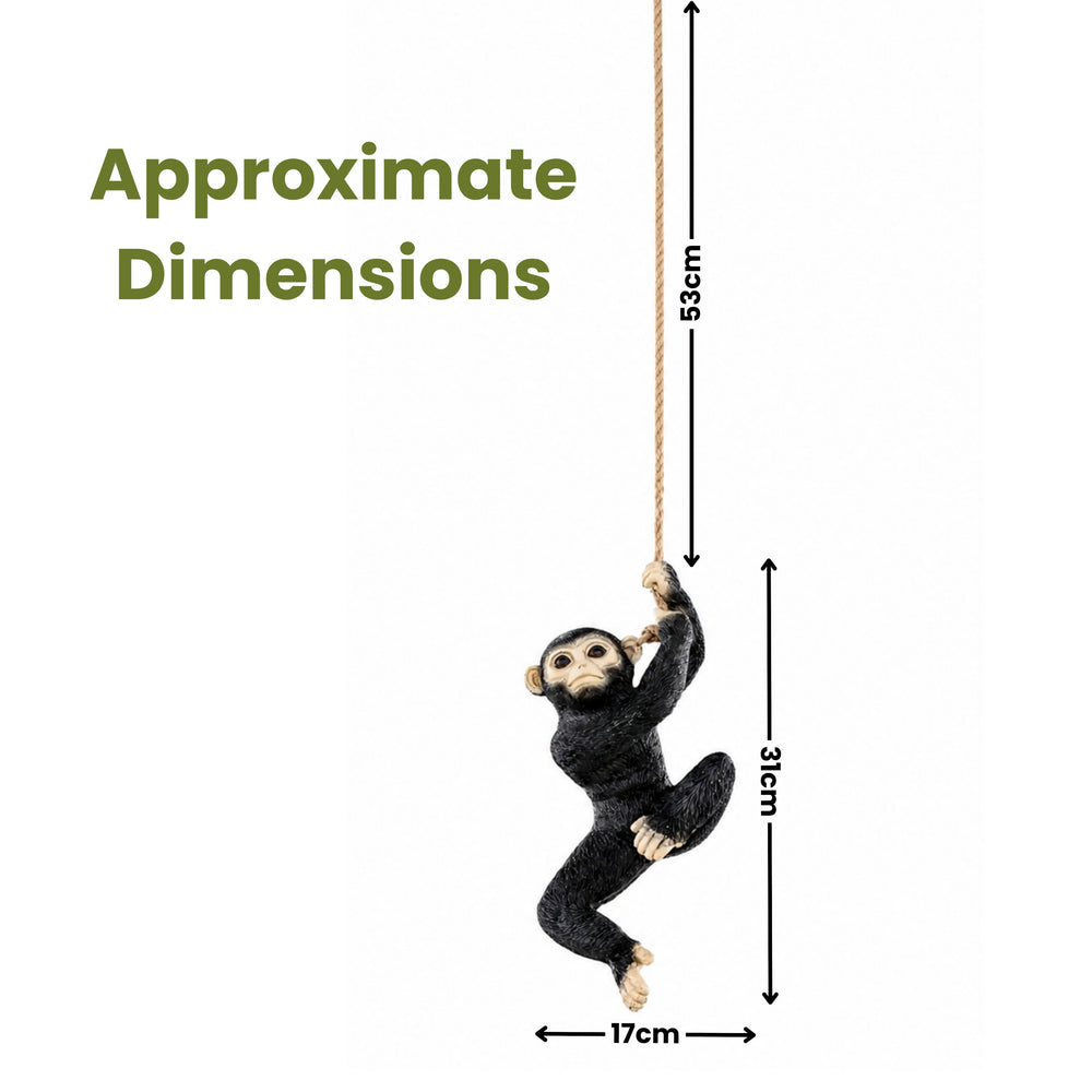 Swinging Resin Monkey Garden Tree Ornament