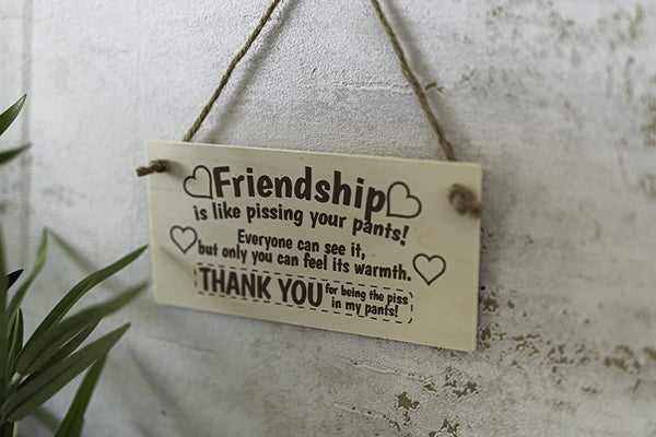 Rustic wooden wall plaque for office and kitchen décor