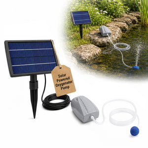 Solar Powered Pond Air Pump & Oxygenator for Garden Ponds, Fish Tanks & Outdoor Water Features