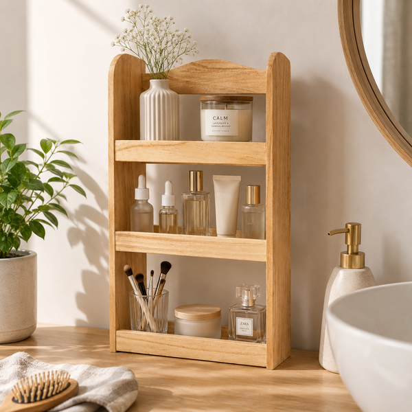 3 Tier Wooden Spice Rack Kitchen Storage Shelf