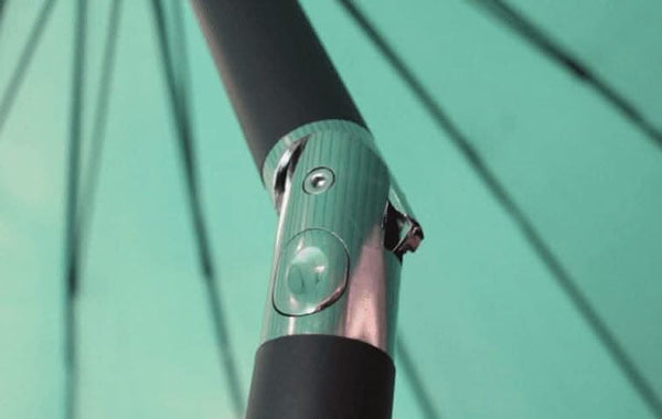 2.6m Large Metal Garden Patio Parasol - Turquoise