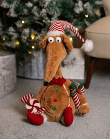Christmas Gingerbread Rat Decoration Soft Plush Rat A Louis
