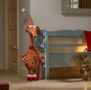 Christmas Gingerbread Rat Decoration Soft Plush Alpha Rat