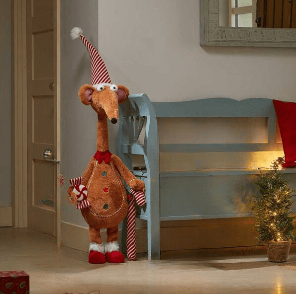 Christmas Gingerbread Rat Decoration Soft Plush Alpha Rat