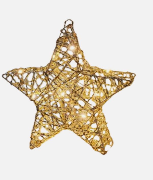30 cm Large LED Light Up Gold Star