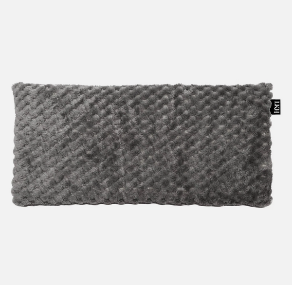 Textured gray headband on a white background