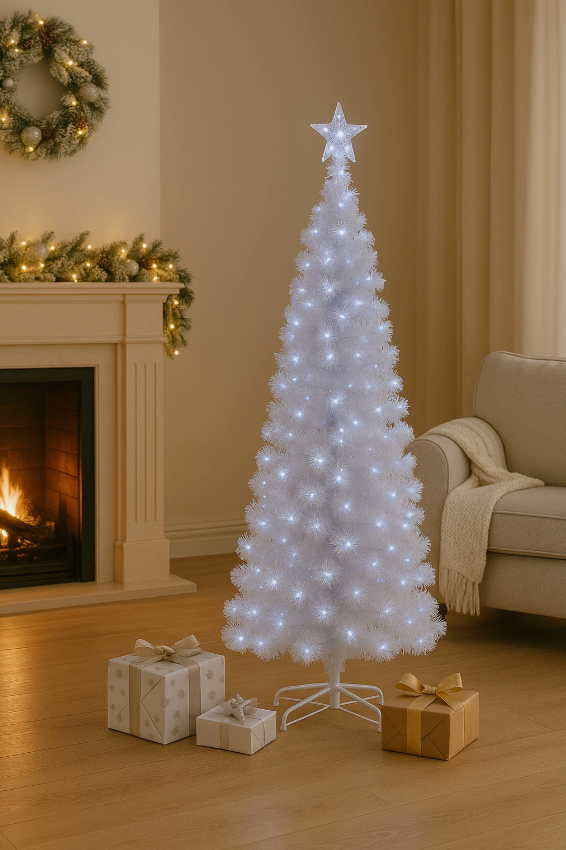 5ft Pre-Lit White Christmas Tree
