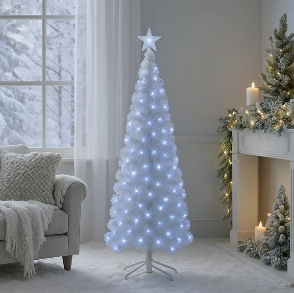 5ft Pre-Lit White Christmas Tree