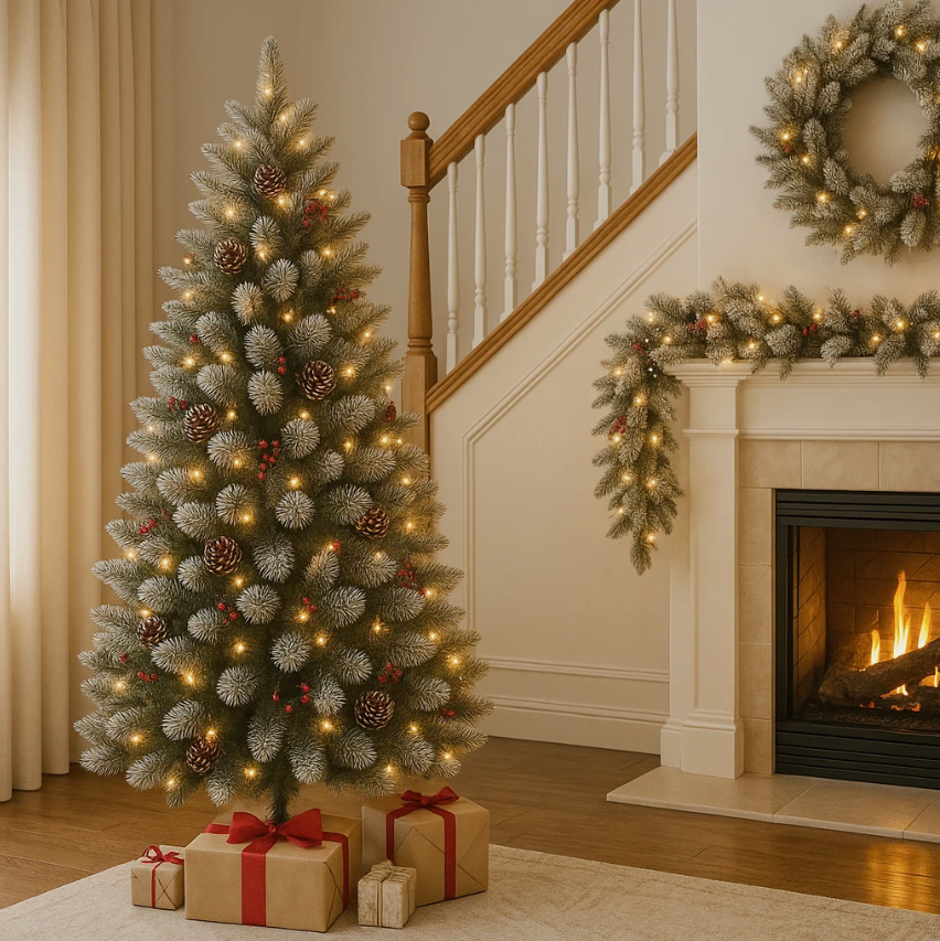 5ft Artificial Snow Effect Christmas Tree