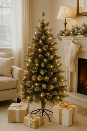 5ft Artificial Snow Effect Christmas Tree