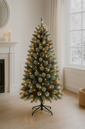 5ft Artificial Snow Effect Christmas Tree