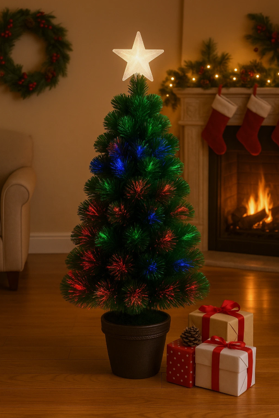 90cm Fibre Optic Christmas Tree
