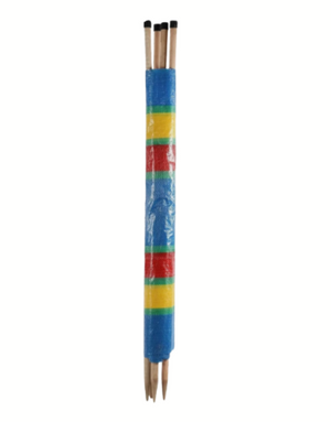 Colorful stick with black tips on a white background