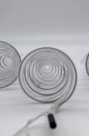 Metal spring on a white background