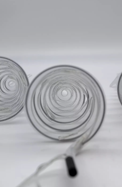 Metal spring on a white background