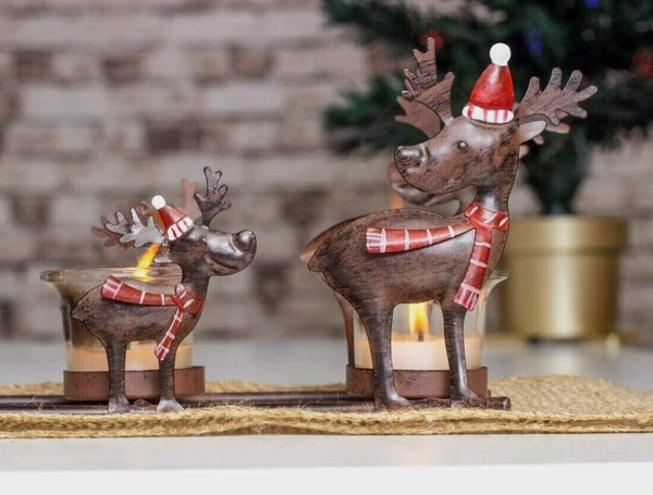 Christmas Reindeer Tealight Candle Holder