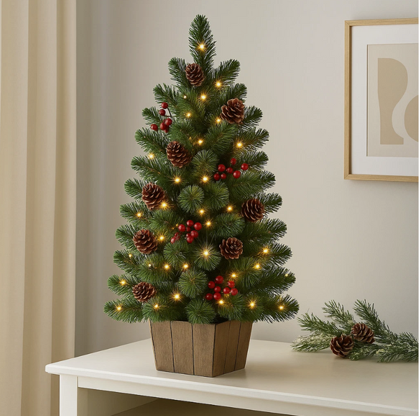 90cm Pre-lit Christmas Tree