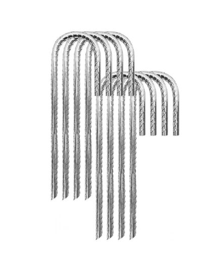 8pc Metal Giant Ground Stakes