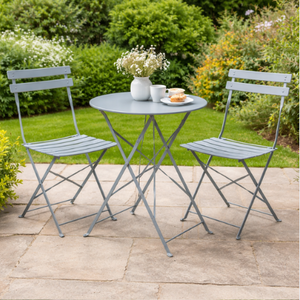 Grey 3-Piece Outdoor Bistro Set