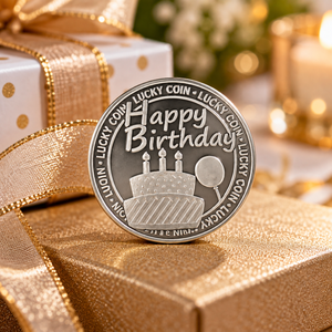 Engraved Lucky Coin Good Luck Charm Birthday Keepsake Gift Token