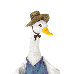 Solar powered duck decoration for balcony and patio décor