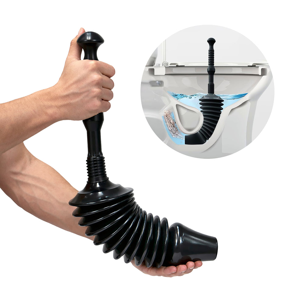 Heavy Duty Bathroom Drain Plunger Sink & Toilet Blockage Remover