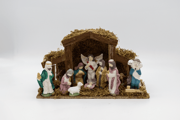 Traditional Holy Family resin decoration for Christmas