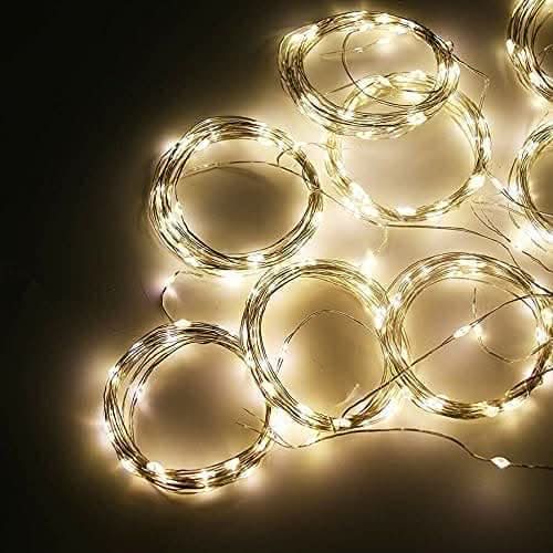 USB powered warm white curtain fairy lights