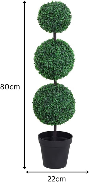 Weatherproof artificial topiary trees for patio