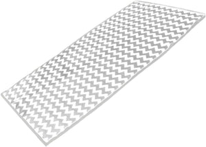 Foldable camping rug with zig zag design