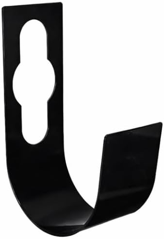 Durable black hose holder keeping garden tidy