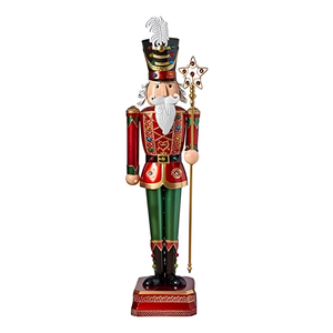 Decorative nutcracker figure with a white background