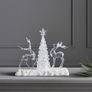 Musical Light-Up Scene With Reindeer and Tree
