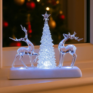 Musical Light-Up Scene With Reindeer and Tree