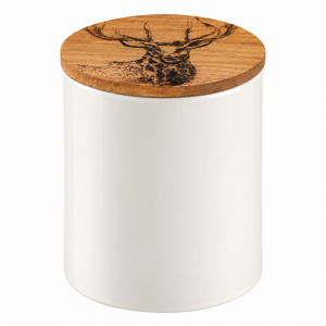  Stag Design Metal Biscuit Tin on a white background.
