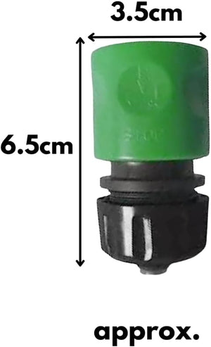 Female hose fitting for standard garden watering systems.