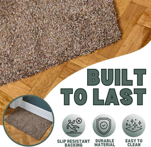 Absorbent front door floor mat