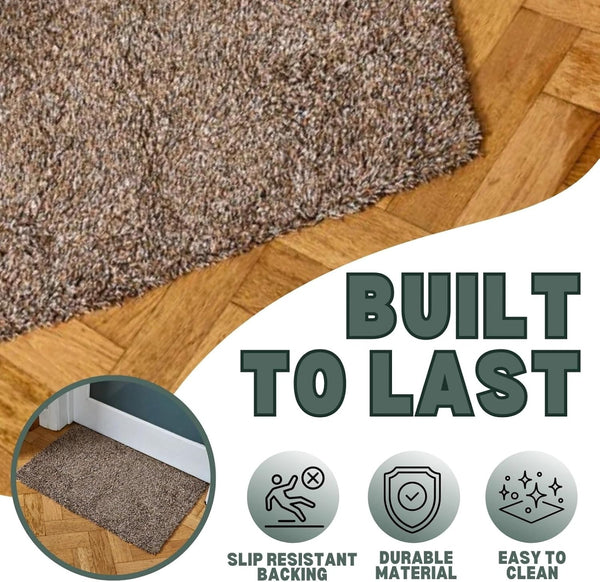 Absorbent front door floor mat