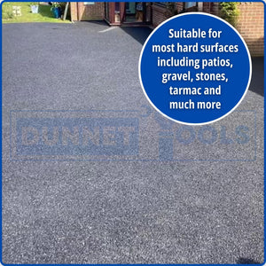 Acetic acid cleaner displayed beside patio paving