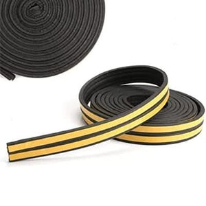Black rubber door and window sealing strip