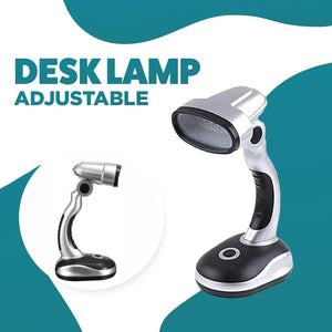 Portable LED desk light with integral carry handle