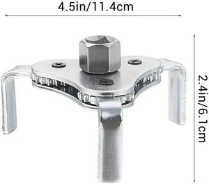 Compact oil filter removal wrench for tight spaces
