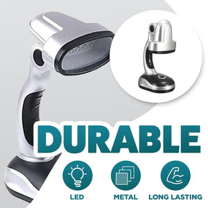 Cordless desk light powered by three AA batteries