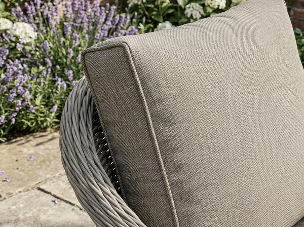 Adjustable outdoor wicker table set