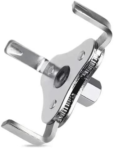 Adjustable oil filter removal tool with steel jaws